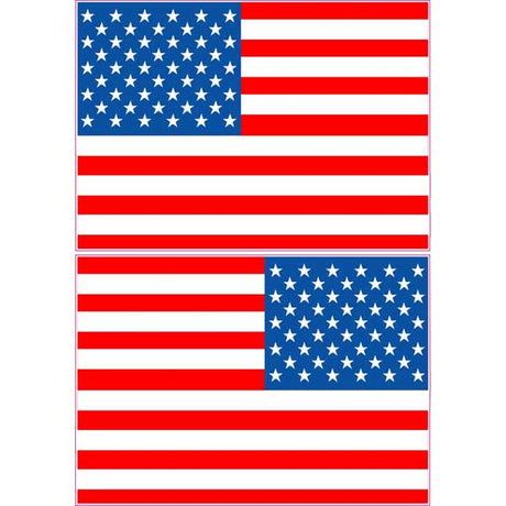 Large American flag set decals