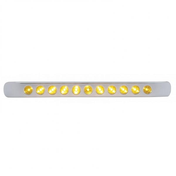 17" Amber 11 LED Turn Signal Light Bar with Bezel