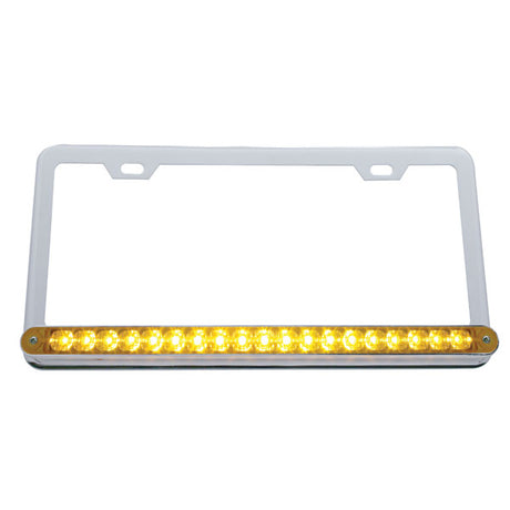 LED license frame, close-up