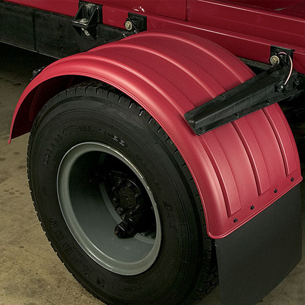 Red Poly TT Twin Single Axle Fenders