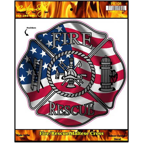 Fire/rescue cross decal