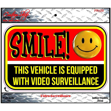 Video surveillance decal