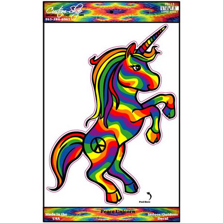 Peace unicorn decal