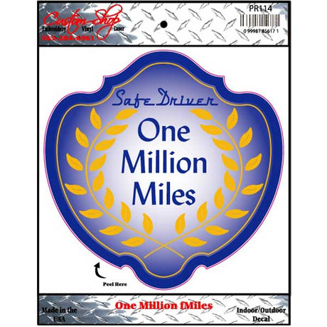 Million miles decal