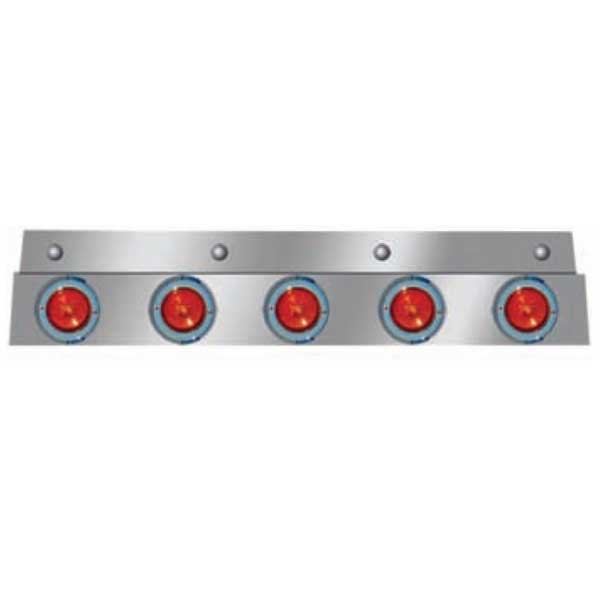 SS Top Mud Flap Accent with 2" Round Cutouts (EA)