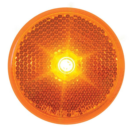 2-1/2" Single LED light with reflector, close-up