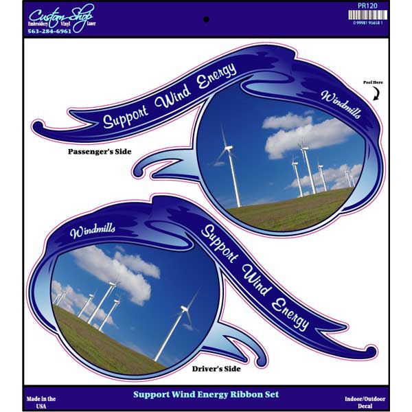 Wind Energy Ribbon Set Decals