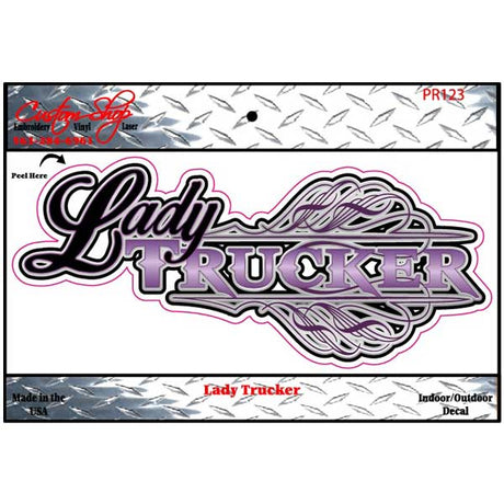 Lady trucker decal