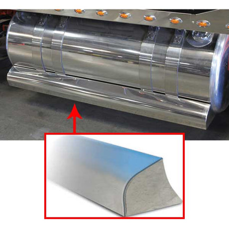 Peterbilt 66" rounded fuel tank fairings for semi trucks
