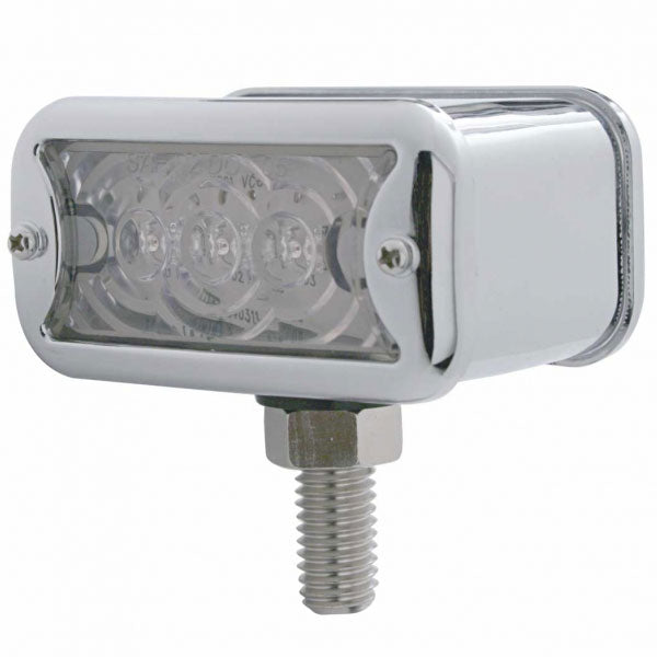 3-1/8" Chrome Rectangular Light Bezel