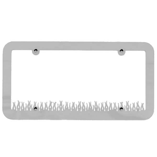Stainless Steel Flame License Plate Frame