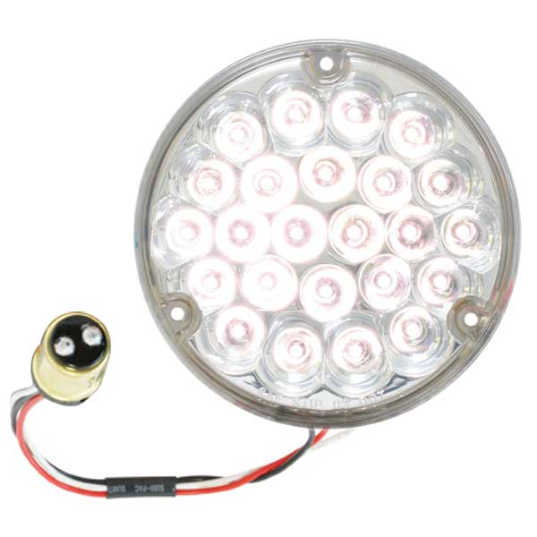 4" White Pearl LED Light with 1157 Plug