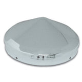 Chrome Front Cone Hubcap, No Notch, 7/16" Lip