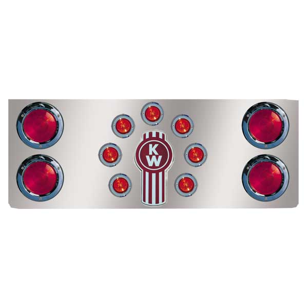 Stainless Kenworth Rear Center Panel with Cutouts