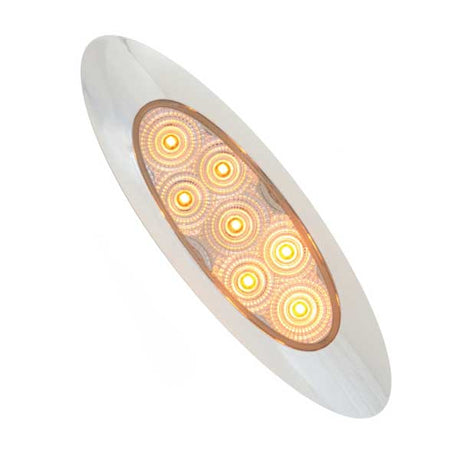 Close-up of 6-5/8" 7 LED ultra thin spyder Y2K marker light