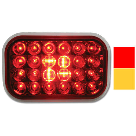5-5/16" X 3-7/16" 24 LED pearl rectangular light