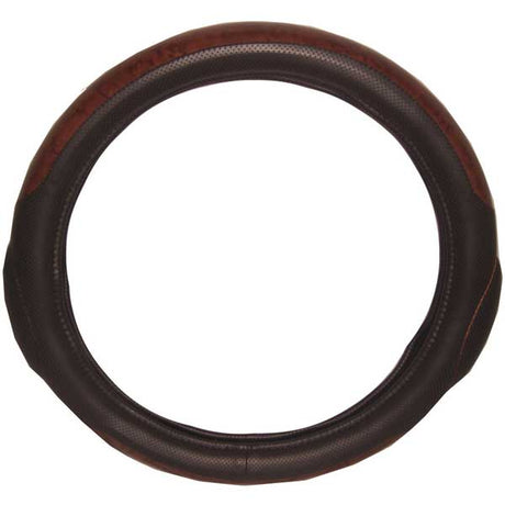 Deluxe wood grain Grip steering wheel cover 18"