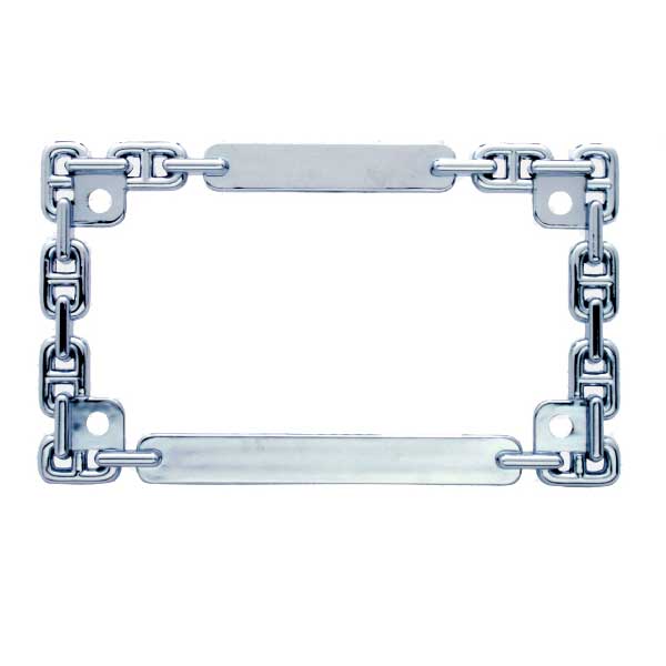 Chain Link Motorcycle Size License Plate Frame