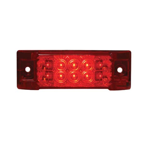 6" X 2" 10 LED spyder wide angle marker and turn signal light, closer view