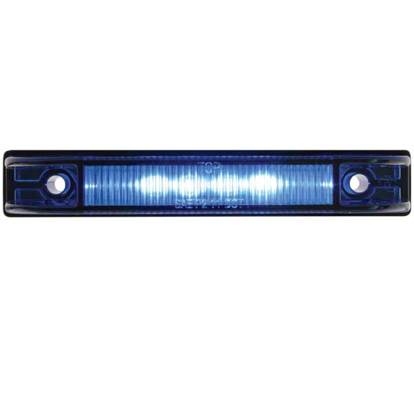 Blue Thin Line Wide Angle LED Light 4"L x 1/2"W