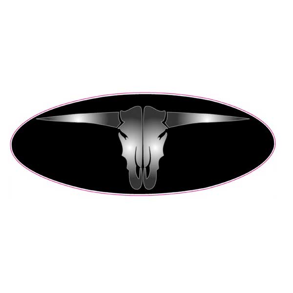 Bull Skull Peterbilt Hood Emblem Decals (pr)