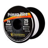 25' Spool of 14-Gauge White Wire