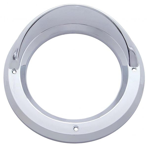 4" Chrome Light Bezel with Visor