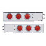 Stainless Steel Rear Light Bars with LED Lights, 2" Bolt Spacing