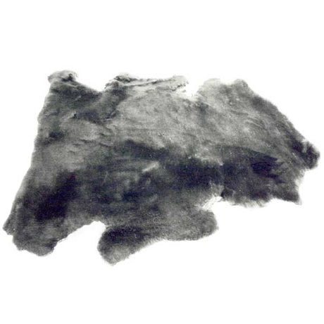 Silver 1-Inch shorn sheepskin pelt