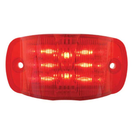 Close-up of rectangular dual function LED light