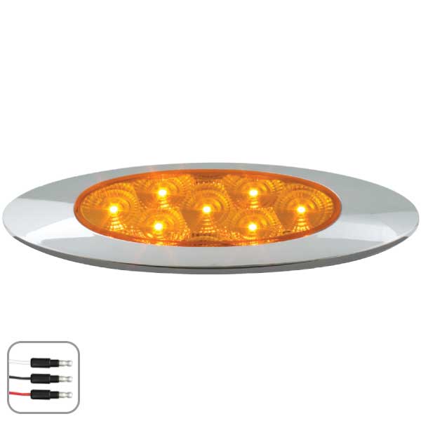 6-5/8" 7 LED Ultra Thin Spyder Y2K Dual Function Light