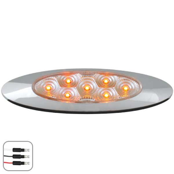 6-5/8" 7 LED Ultra Thin Spyder Y2K Dual Function Light