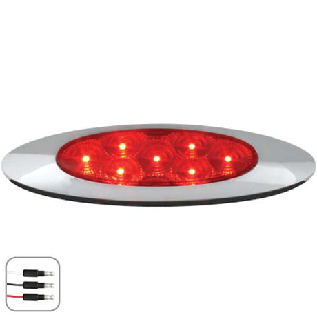 6-5/8" 7 LED ultra thin spyder Y2K dual function light, closer view