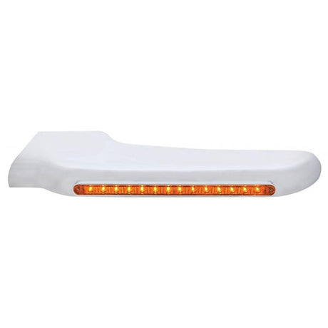 Peterbilt 388, 389 amber 14 LED front fender covers, closer view
