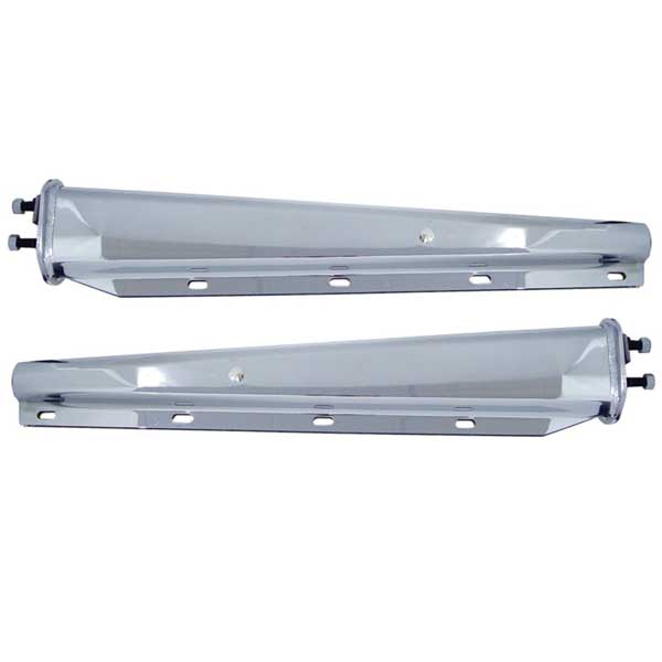 Chrome Spring-Loaded Mud Flap Hangers 2.5" Spacing