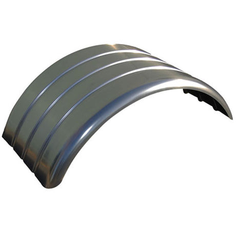47" Diamond plate alum. full radius single axle fender
