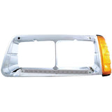 Freightliner FLD 14 Amber/Clear LED Headlight Bezel with Turn Signal