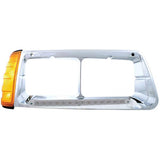 Freightliner FLD 14 Amber/Clear LED Headlight Bezel with Turn Signal