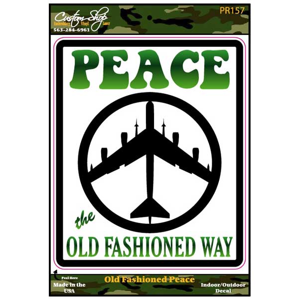 Old Fashioned Peace Decal