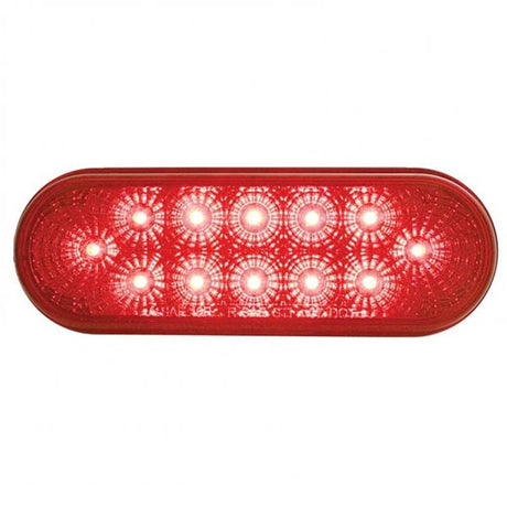 6" Red 12 LED S/t/t reflector oval light
