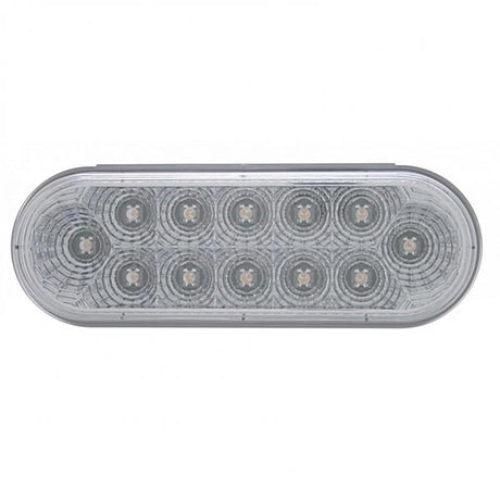 Red/clear 12 LED reflector oval stop, turn and tail