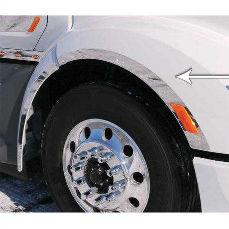 Peterbilt 579 hood mount fender trims for semi trucks