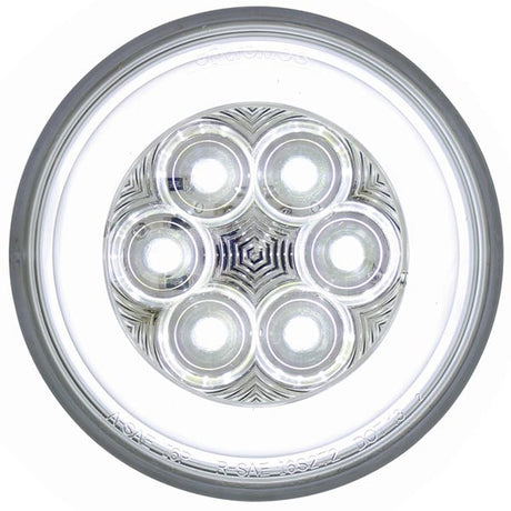 4" White 21 LED back-up glow light
