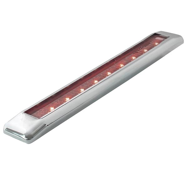 8.25-Inch 9 LED Thin Marker Light Bar with Chrome Bezel