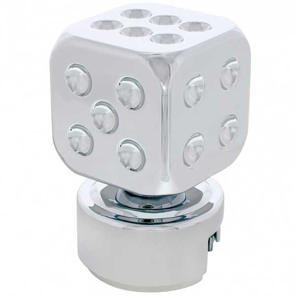 13/18 Speed Chrome Dice Gear Shift Knob