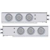 Stainless Steel Rear Light Bars with LED Lights, 2" Bolt Spacing