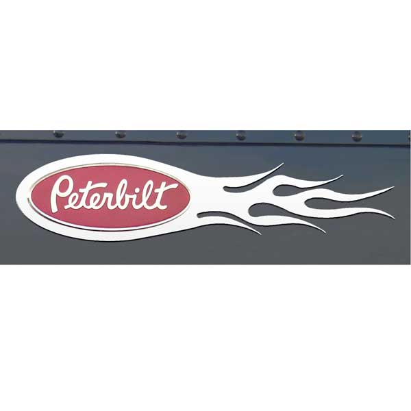 Peterbilt Side Hood Scorch Logo Trim