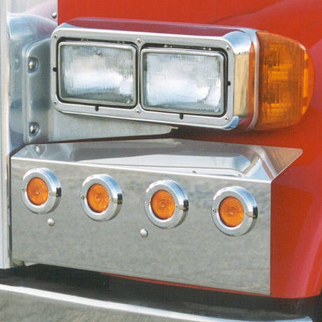 Peterbilt 379 stainless fender guards 8 leds for semi trucks