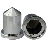 3/4" or 18mm Chrome Pointed Top Hat Nut Cover