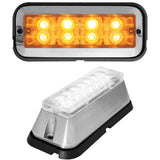 4" Amber 8 LED Rectangular Strobe Light